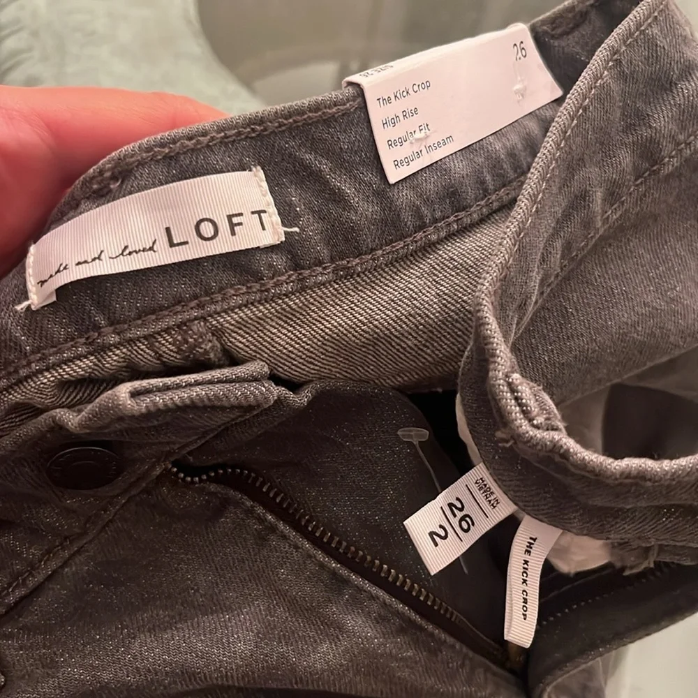 LOFT Gray High Rise Women Jeans - Picture 7 of 10